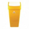 Caixote do lixo amarelo em polipropileno com tampa basculante 50 L - Scot Young - Fourniresto