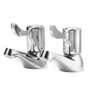 Lever Basin Taps 80mm - Set of 2 - Vogue - Fourniresto