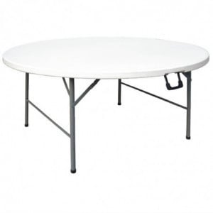 Folding Round Table White Ø 1530 Mm - Bolero - Fourniresto