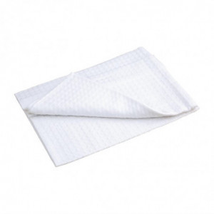 White Polycotton Tea Towel - Pack of 10 - Vogue - Fourniresto