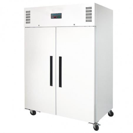 White 2/1 Double Door 1200 L Positive Refrigerated Cabinet - Polar - Fourniresto