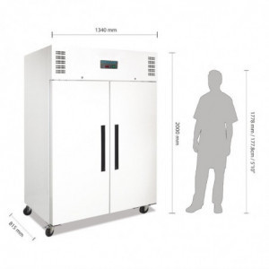 Armário Refrigerado Positivo Branco Gn 2/1 de Duas Portas 1200 L - Polar - Fourniresto