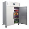 White 2/1 Double Door 1200 L Positive Refrigerated Cabinet - Polar - Fourniresto