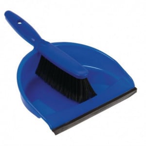 Soft Bristle Brush and Blue Dustpan - Jantex - Fourniresto