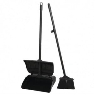 Broom with Dustpan Black - Jantex - Fourniresto
