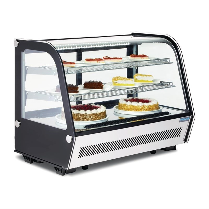 Vitrina refrigerada de balcão preta 160 L - Polar - Fourniresto