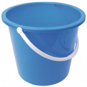 Round Blue Plastic Bucket 10 L - Jantex - Fourniresto