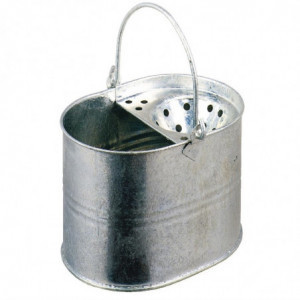 Galvanized Wringer Bucket 13 L - Jantex - Fourniresto