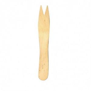 Biodegradable Wooden Fork 95 mm - Pack of 1000 - Fiesta Green - Fourniresto