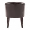 Dark Brown Faux Leather Armchair - Bolero - Fourniresto