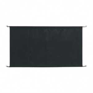 Barreira de tela preta com barras e fixações - Bolero - Fourniresto