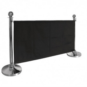 Black Canvas Barrier with Bars and Fixings - Bolero - Fourniresto