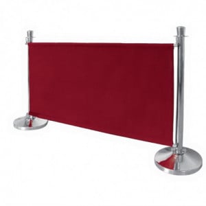 Barreira de tela vermelha com barras e fixações - Bolero - Fourniresto