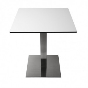 Square Stainless Steel Table Leg 720 x 430 mm - Bolero - Fourniresto