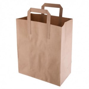 Brown Recyclable Paper Bag 255 x 215 mm - Pack of 250 - Fiesta Green - Fourniresto