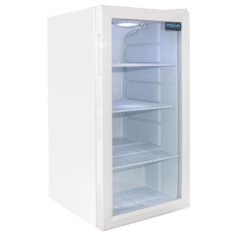 Vitrina refrigerada de balcão branca 1 porta 88 L - Polar - Fourniresto