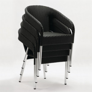 Fauteuil Bistro En Rotin - Lot De 4 - Bolero - Fourniresto