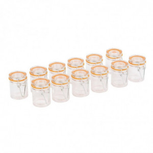 Mini Bocal À Conserves En Verre 70 Ml - Lot De 12 - Vogue - Fourniresto