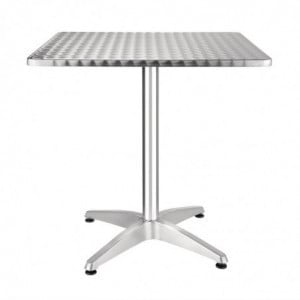 Mesa Bistrô Quadrada em Inox - 700 x 700 mm - Bolero - Fourniresto