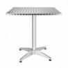 Table Bistrot Carrée en Inox - 700 x 700 mm - Bolero - Fourniresto