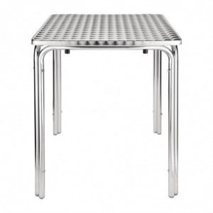 Square Stackable Stainless Steel Table 600 X 600 mm - Bolero - Fourniresto