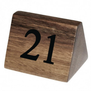 Wooden Table Numbers from 21 to 30 - Olympia - Fourniresto