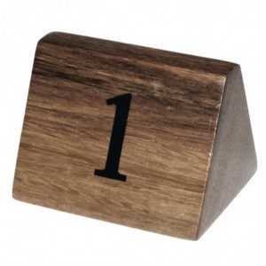 Wooden Table Numbers from 1 to 10 - Olympia - Fourniresto
