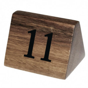 Wooden Table Numbers from 11 to 20 - Olympia - Fourniresto