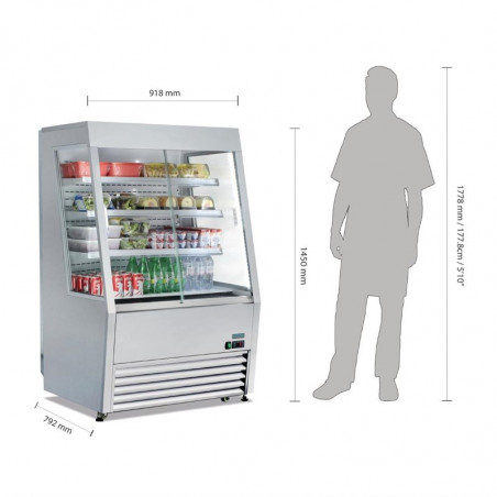 Vitrina refrigerada de parede positiva com 3 prateleiras 918 mm - Polar - Fourniresto