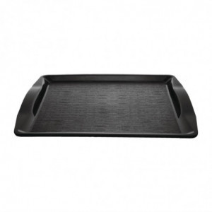 SelfService Tray with Handles Black 420 x 305 mm - Olympia KRISTALLON - Fourniresto