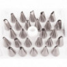 Assorted Stainless Steel Piping Nozzles - Set of 26 - Vogue - Fourniresto