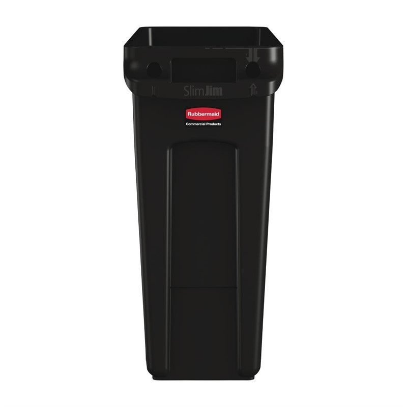 Coletor de Reciclagem com Tubos de Ventilação Preto 60 L - Rubbermaid - Fourniresto