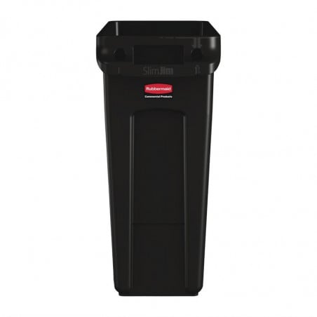 Coletor de Reciclagem com Tubos de Ventilação Preto 60 L - Rubbermaid - Fourniresto