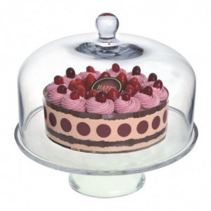 Glass Cake Display Stand Ø 305 mm - Olympia - Fourniresto