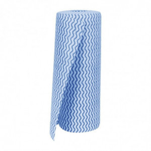 Blue Non-Woven Cloth Roll of 100 - Jantex - Fourniresto