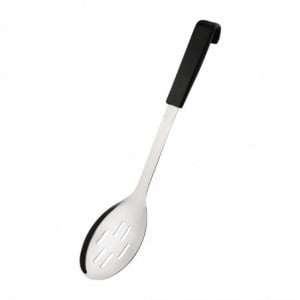 Perforated Serving Spoon Black Handle Stainless Steel 340 mm - Vogue - Fourniresto