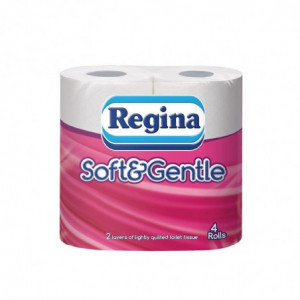 Papel higiénico 2 folhas Gofrado Regina - Pacote de 40 - FourniResto - Fourniresto
