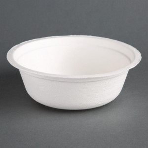 Tigelas de Bagasse Compostáveis Ø153mm - Conjunto de 50 - Fiesta Green - Fourniresto