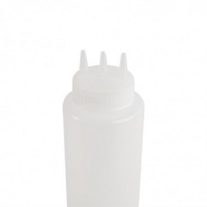 Flexible Transparent Bottle 3 nozzles 908ml - Vogue - Fourniresto