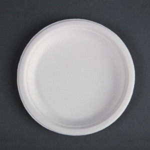 Compostable Bagasse Plates 17.9cm - Pack of 50 - Fiesta Green - Fourniresto