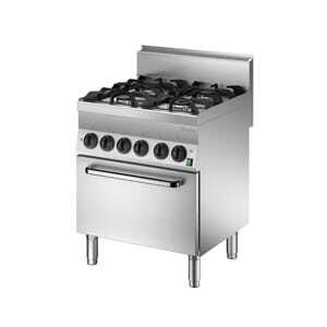 4-Burner Stove with Electric Oven GN1/1 Series 650 - Bartscher