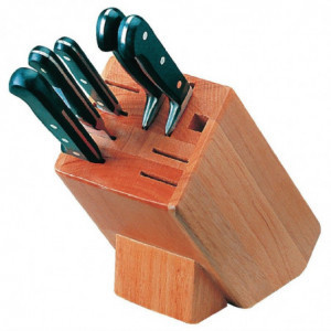 Bloco de facas de madeira 9 peças - Vogue - Fourniresto