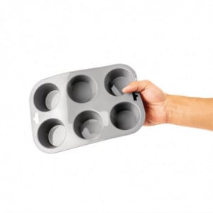 Plaque Flexible en Silicone 6 muffins  - Vogue - Fourniresto