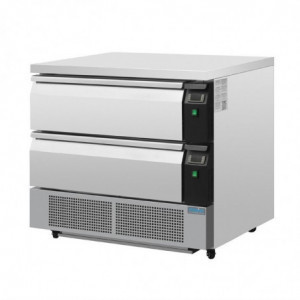 Socle Duplo de Refrigeração com 2 Gavetas Série U 4x GN 1/1 - Polar - Fourniresto