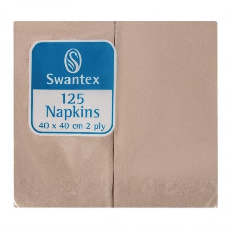 Serviettes Kraft Compostables PréPliées 2 plis 40x40 - Lot de 2000 - FourniResto - Fourniresto