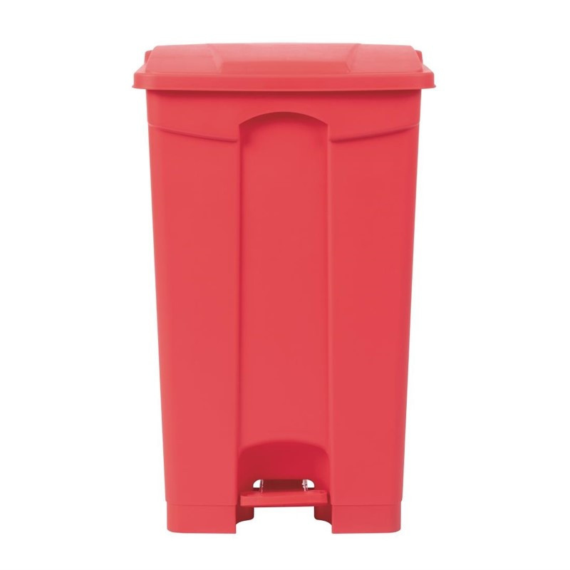 Caixote do lixo de cozinha com pedal vermelho 87L - Jantex - Fourniresto