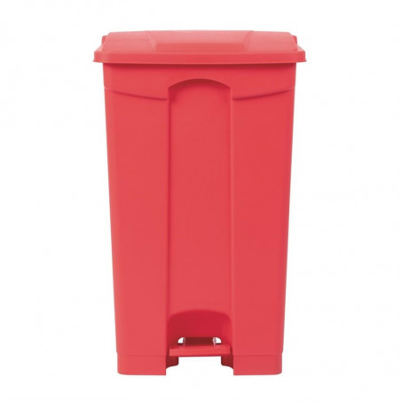 Caixote do lixo de cozinha com pedal vermelho 87L - Jantex - Fourniresto