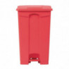 Caixote do lixo de cozinha com pedal vermelho 87L - Jantex - Fourniresto