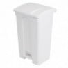 White 87L Pedal Kitchen Bin - Jantex - Fourniresto