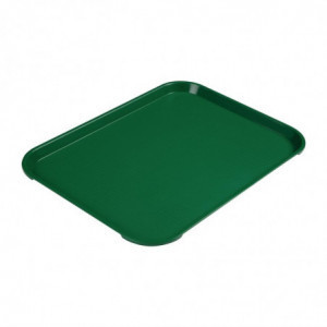 Tabuleiro Retangular Verde em Polipropileno Fast Food 410mm - Cambro - Fourniresto